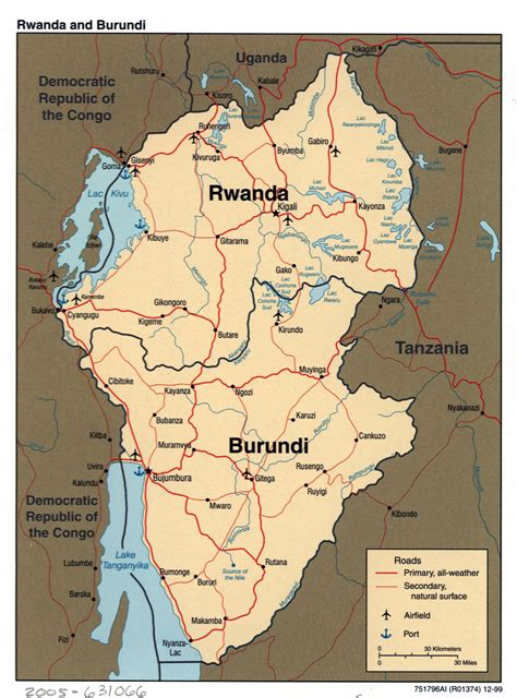 rwanda burundi map